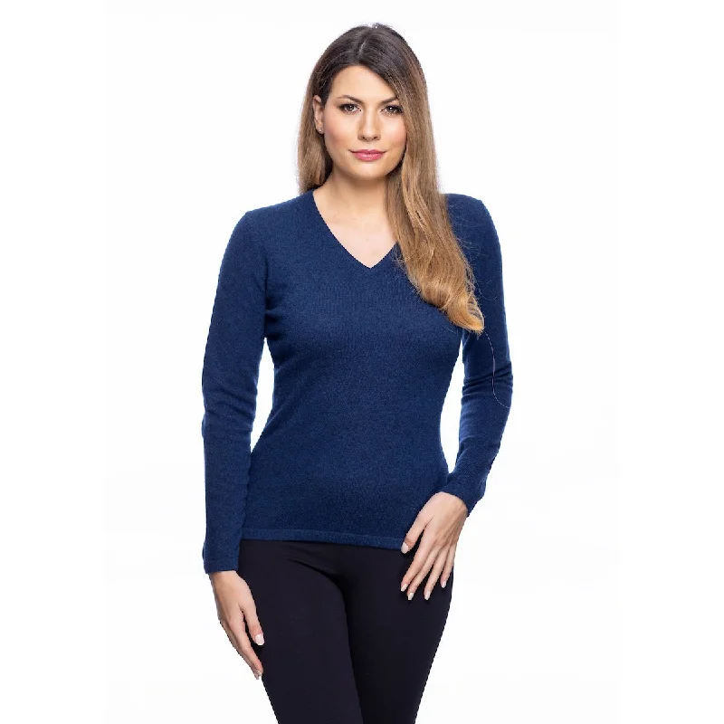 Women's Cashmere V-Neck Jumper Astral