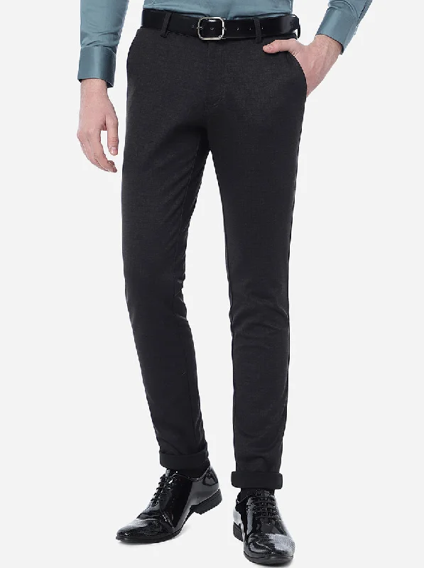 Brown Solid Slim Fit Club Wear Trouser | JB Studio