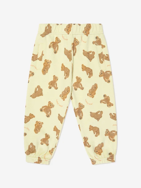 Palm Angels Baby AOP PA Bears Joggers in Yellow
