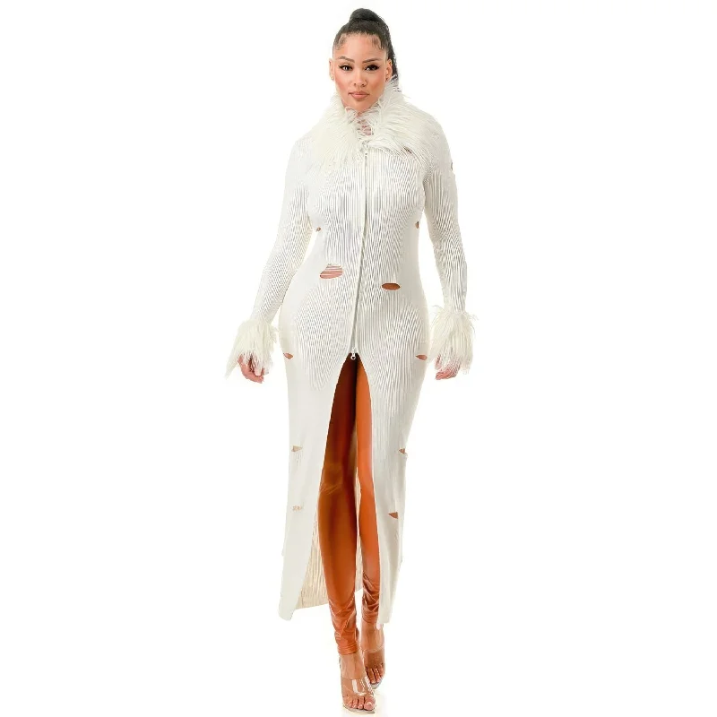 Diva Mode Cardigan Dress Thermal insulation sweaters