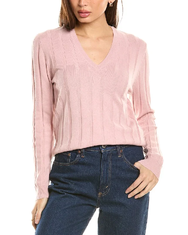 Malo Cashmere Wide Rib Wool & Cashmere-Blend Sweater Wrinkle-resistant sweaters