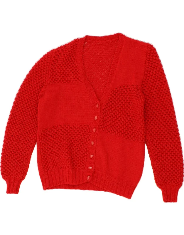 VINTAGE Womens Cardigan Sweater UK 16 Large Red Designer sweaters
