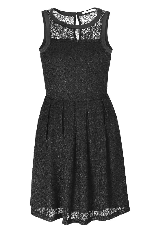 MISMA Black Lace Sleeveless Dress Embroidered Wedding Dress