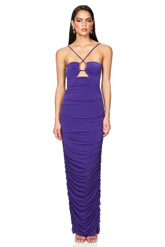 Nookie Empire Maxi Dress - Purple Plaid Maxi Skirt