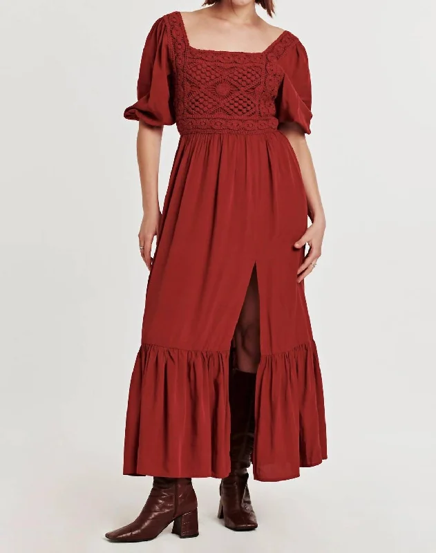 Beth Embroidery Dress In Hibiscus Formal unclassified dresses