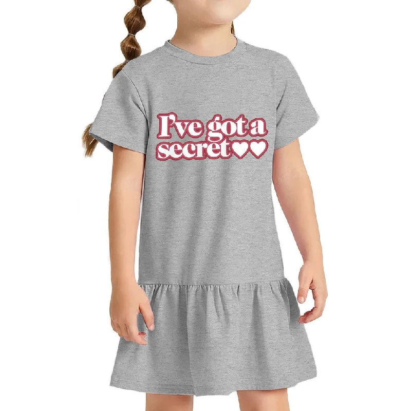 Cute Design Toddler Rib Dress - Heart Print Girls' Dress - Illustration Toddler Dress Velvet unclassified dresses
