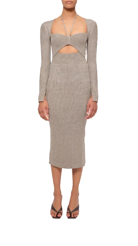 Danika Sweetheart Dress In Nougat Multi Soft fabric unclassified dresses