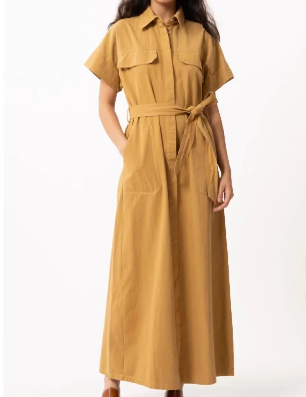 Delina Dress In Beige Unique unclassified dresses
