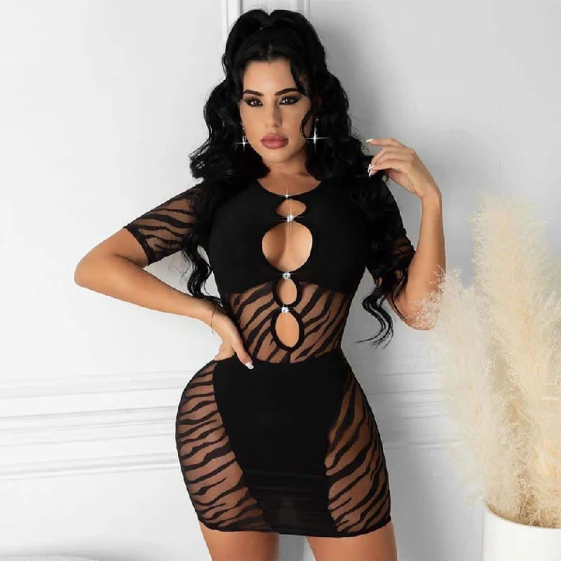 Hollow Out Black Dresses Discounted unclassified dresses