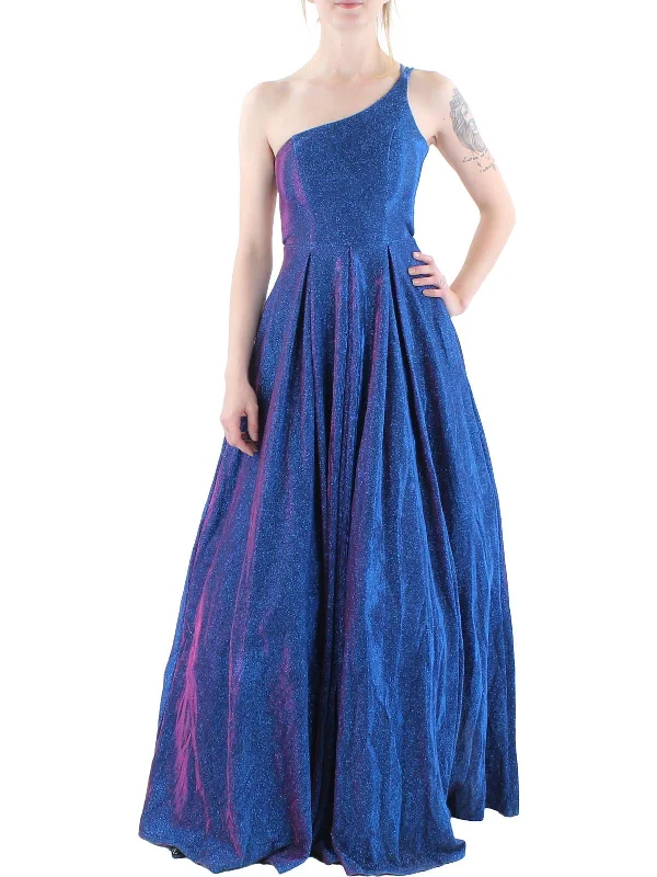 Juniors Womens Shimmer Criss-Cross Back Evening Dress Spring unclassified dresses