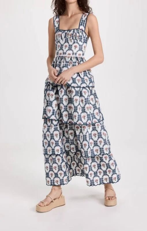 Karmen Dress In Rose In Blue Color block unclassified dresses