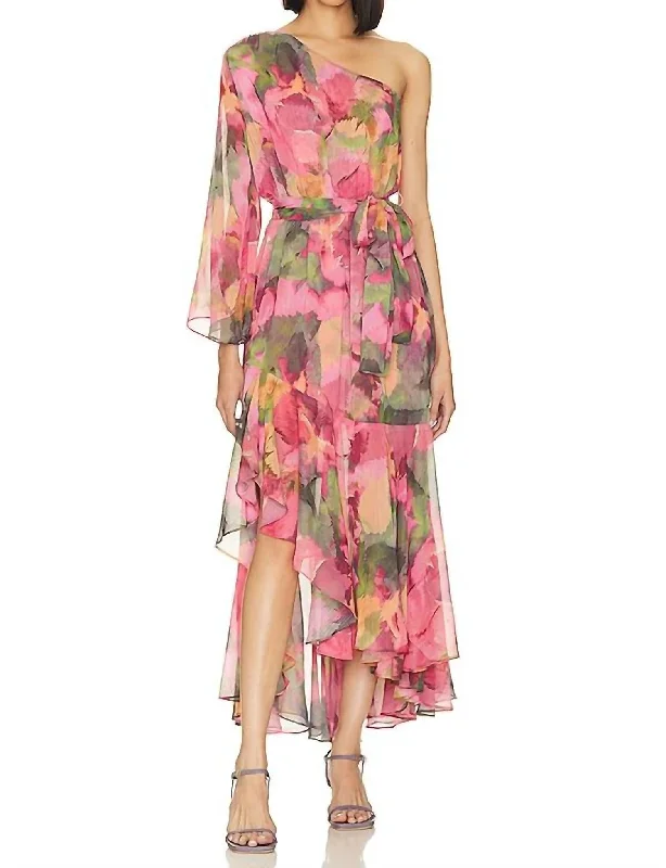 Sabrina Dress In Watermelon Tourmaline Breathable unclassified dresses