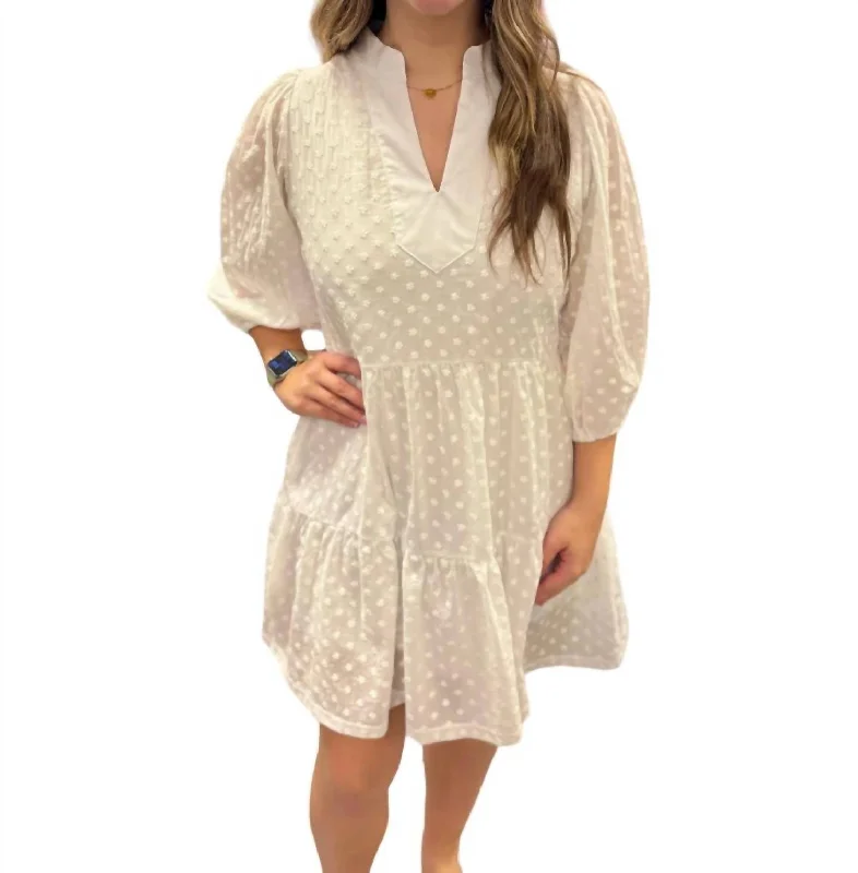 Tory Dress In White Eyelet Bodycon unclassified dresses