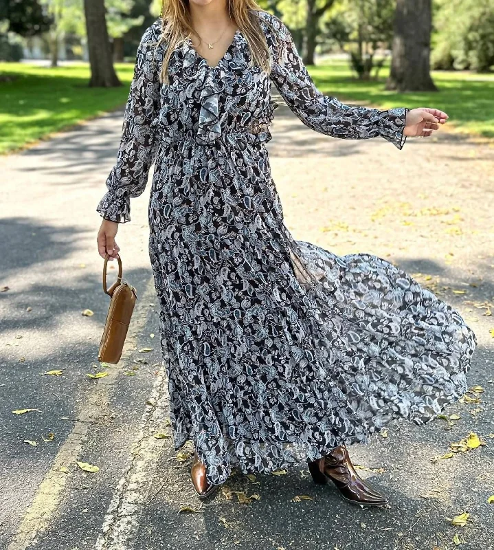 Women's Park Dress In Navy Multi Flowy unclassified dresses